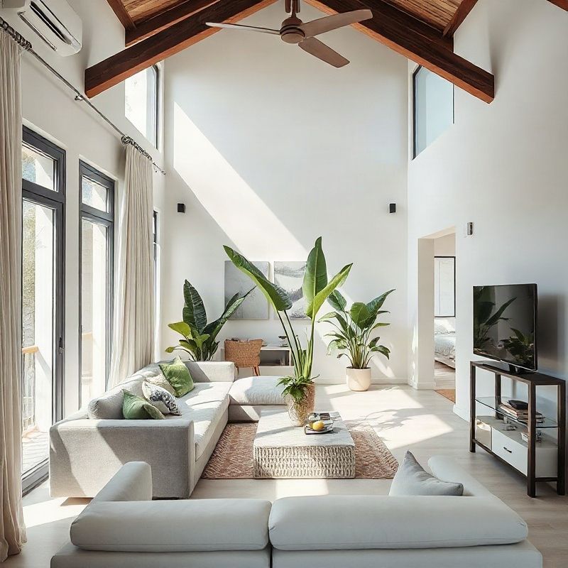Bright rental apartment with simple furnishings